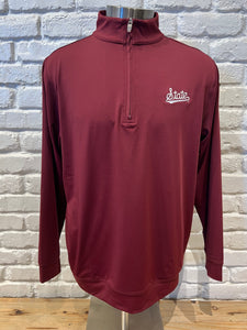 Maroon Script State 1/4 Zip