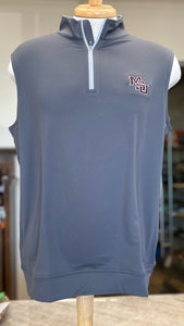 Peter Millar Mississippi State MSU Galway Performance Quarter Zip Vest - Iron