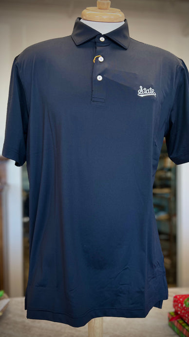 Peter Millar Mississippi State MSU Performance Polo - Black