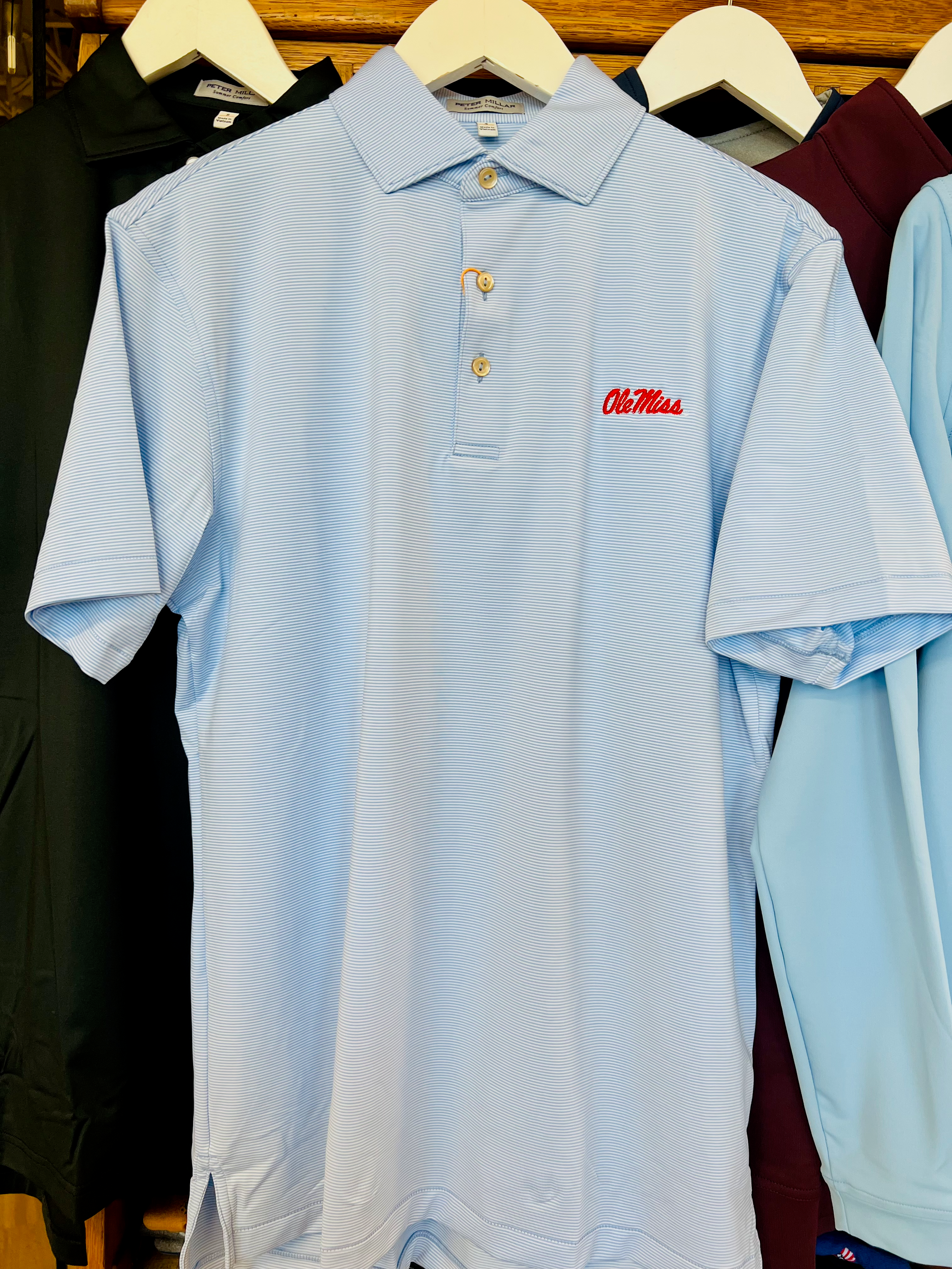 ole miss powder blue nike polo