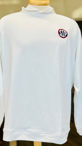 Peter Millar Ole Miss SIP Pine Performance Hoodie - White