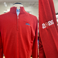 Load image into Gallery viewer, The Chitown Merino Half-Zip Pullover Red Ole Miss CFP Fiesta Bowl 2026