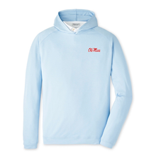 Load image into Gallery viewer, Peter Millar Pine Performance Hoodie Cottage Blue Ole Miss CFP 2026