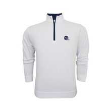 Load image into Gallery viewer, Horn Legend Ole Miss Quarter-Zip White Helmet Logo